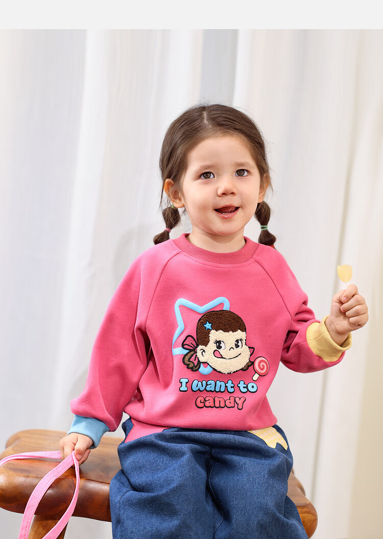 LUSON Little O Dad Baby Girl Cartoon Sweatshirt 2025 Autumn New Baby Round Neck Cute Stylish Top 14