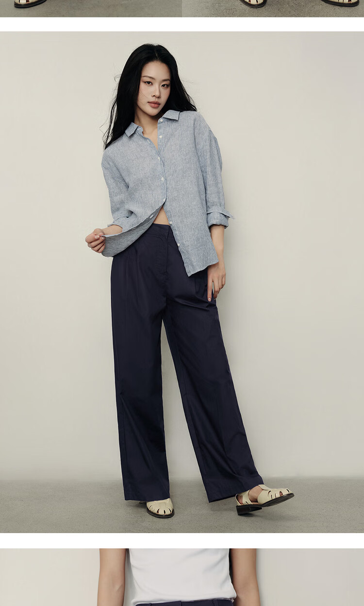 Giordano [Korean Celebrity Style] 2026 New Lyocell Cotton Pleated Wide-Leg Pants for Women 05415556 18