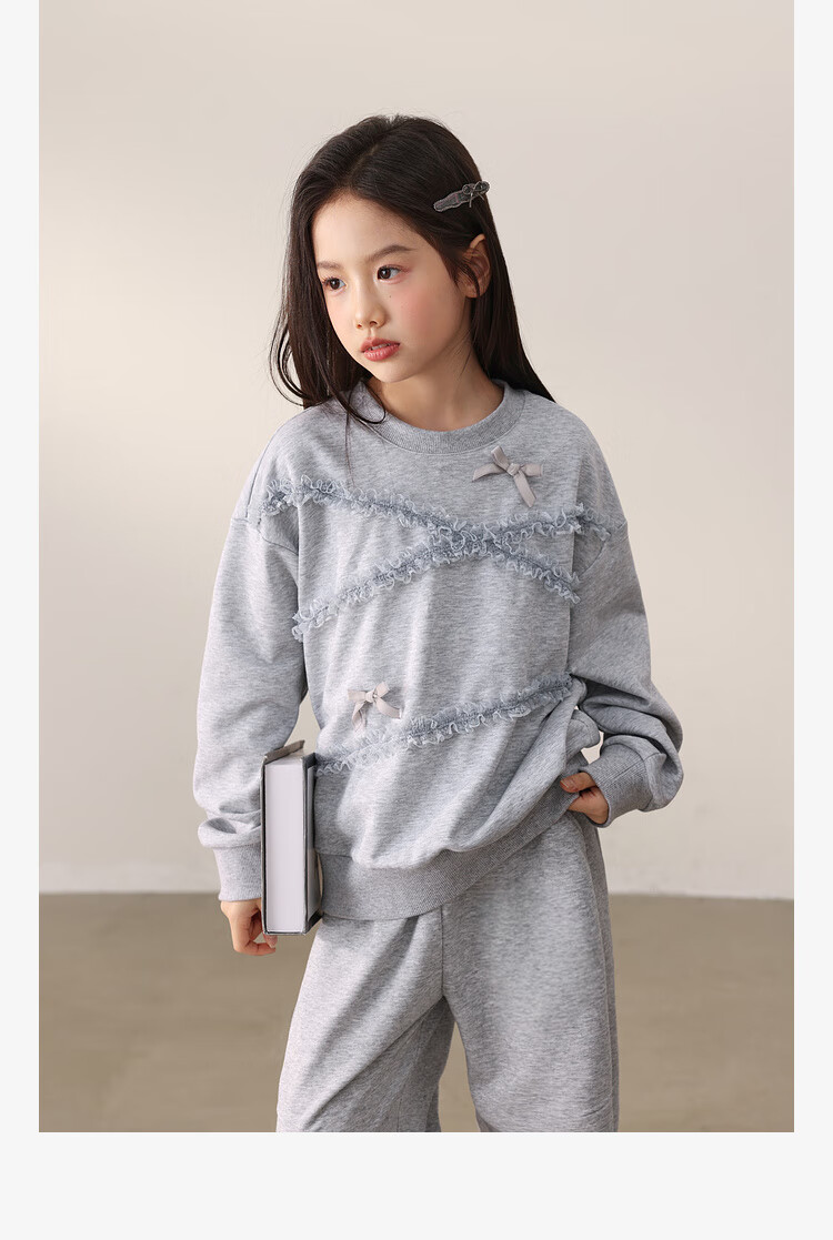 LUSON Chen Dazhu Girls Casual Set Autumn Thin Big Kids Sportswear Children's Autumn Clothes 12