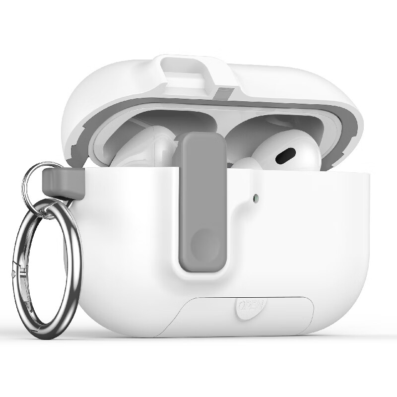 Чехол PENGGU для Apple AirPods Pro 3, силиконовый, с защитой от падения, серый