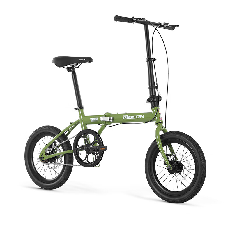 Flying Pigeon Folding Bicycle 20 Inch Unisex Adult Student Youth Casual Commuter City Bike Green 15