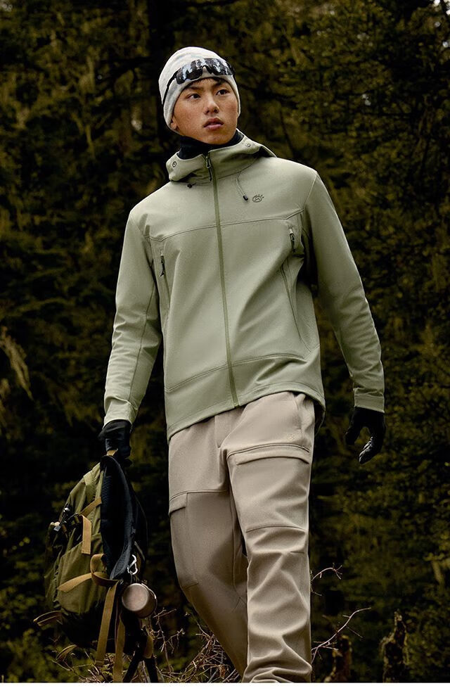 TECTOP Fleece-Lined Softshell Jacket Couples Outdoor Hiking Mountaineering Hooded Coat 19