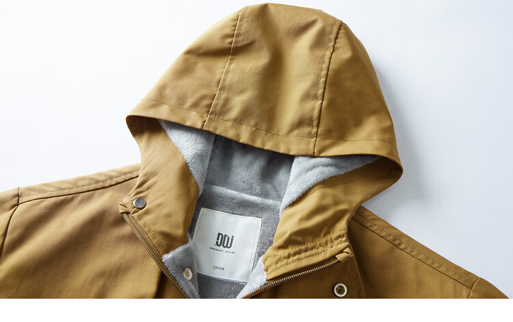Duoduo Family 2026 Spring Autumn Kids Hiking Jacket Outdoor Warm Thin Fleece Water-Repellent Hooded Windproof Coat for Boys 34