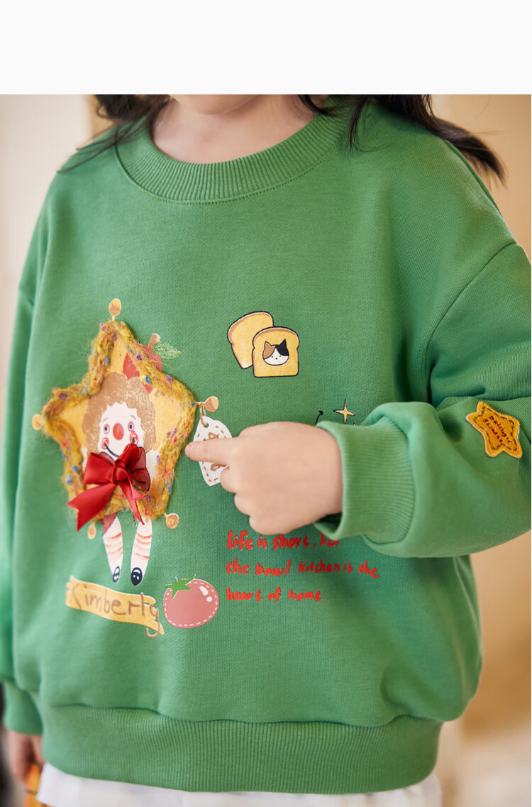 LUSON Little O Baby Okids Children's Clothing, Baby Sweatshirt, Three-Dimensional Fun And Dynamic, 2025 Autumn New Style, Girls' Round Neck Top 9