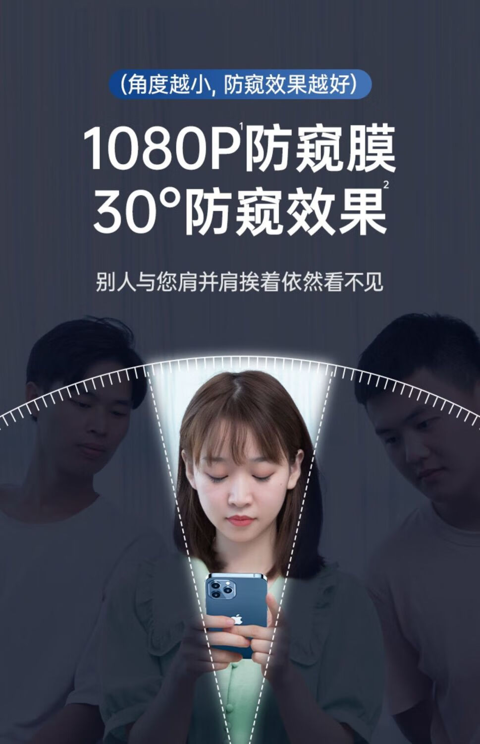 苹果13钢化膜iphone13promax手机防窥膜13mini全屏覆盖防蓝光 混合装