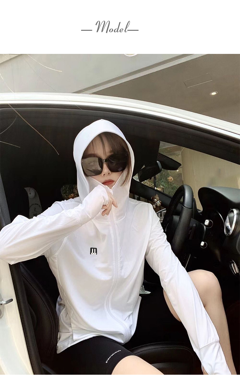 somubay 遮阳帽防晒衣女夏薄款开衫连帽外套长袖宽松冰丝学生透气防晒