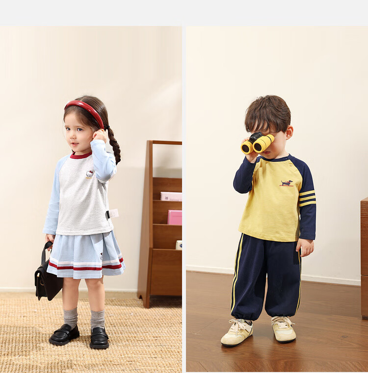 LUSON Little O Dad Baby Girl Toddler Set 2025 Autumn New Long Sleeve T-Shirt Sports Casual Fall Outfit 9