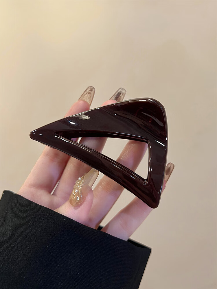 Idaer Korean Style Acrylic Minimalist Triangle Hair Clip Women's High-End Shark Clip for Back of Head Birthday Gift for Girlfriend 8