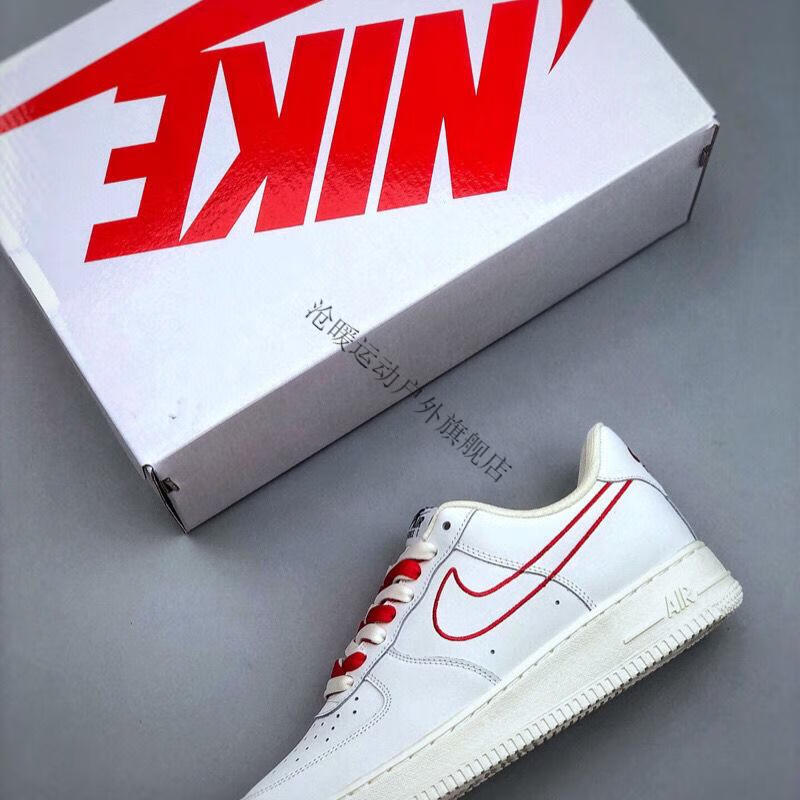 low 07 空军一号低帮休闲板鞋官网品牌nike 旗舰官方米白红电绣勾