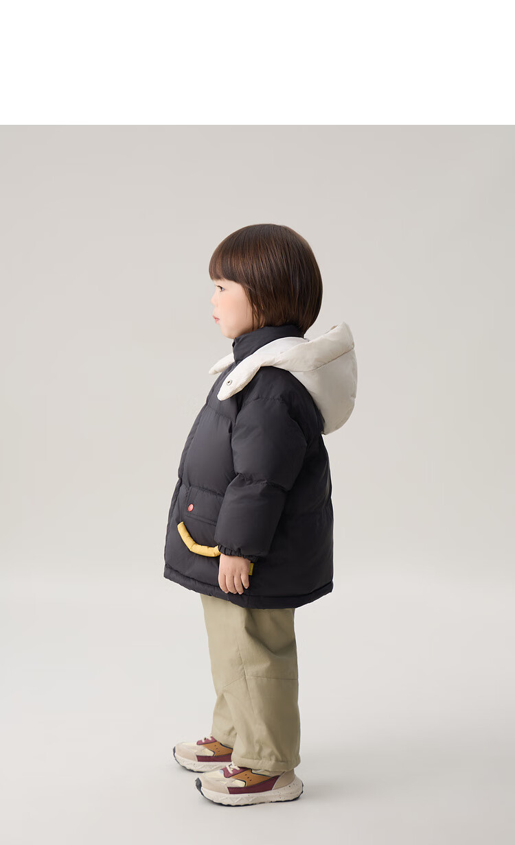Papapapa Winter Kids Down Jacket Unisex Three-Proof Warmth Locking Pink 120 13