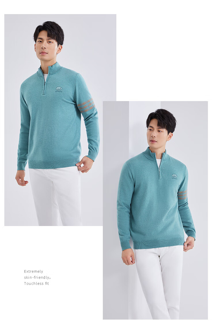Laxdn Men's Knit Sweater, Autumn And Winter Warmth, Skin-Friendly Fabric, Acrylic Heat-Generating, Elastic Slim-Fit Casual Versatile Sweater, Off-White 3XL 5