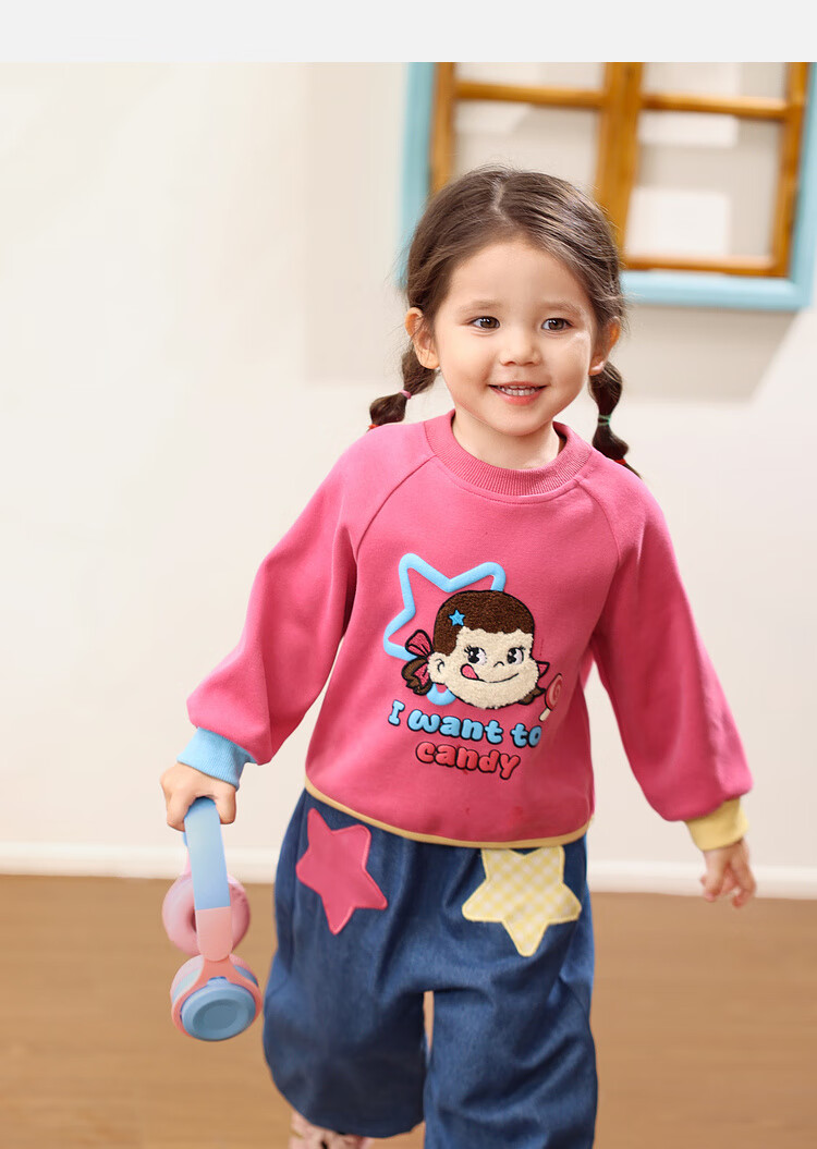 LUSON Little O Dad Baby Girl Cartoon Sweatshirt 2025 Autumn New Baby Round Neck Cute Stylish Top 20