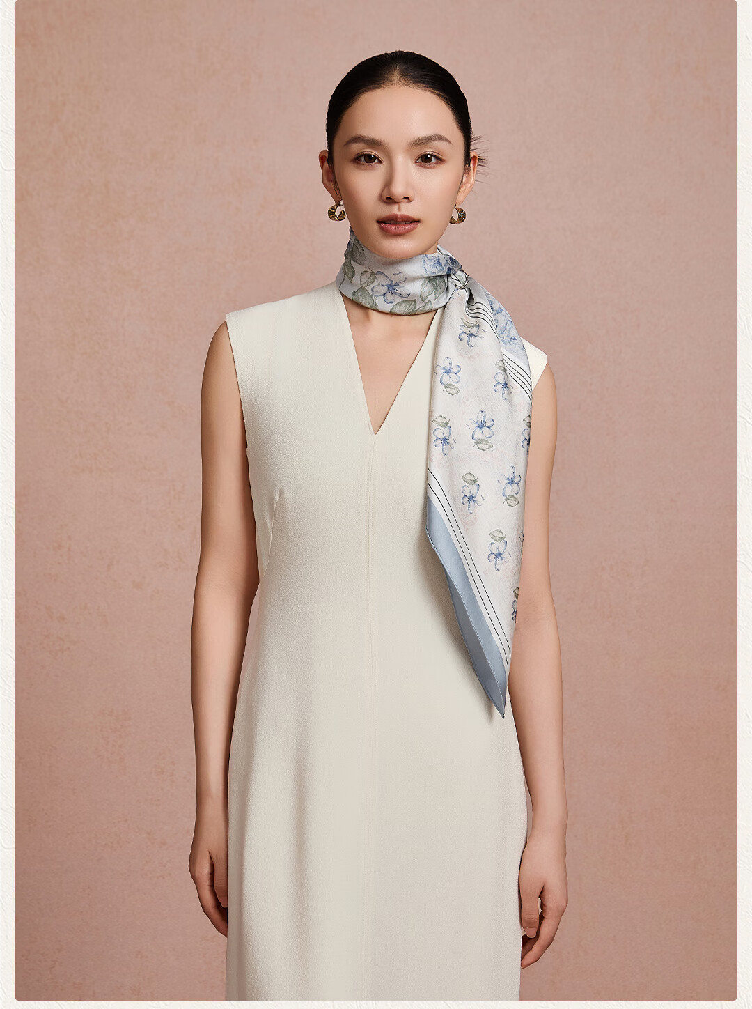Shanghai Story [Counter Same Style] 100% Mulberry Silk Scarf Shawl Gift for Mom Mother's Day Birthday 8