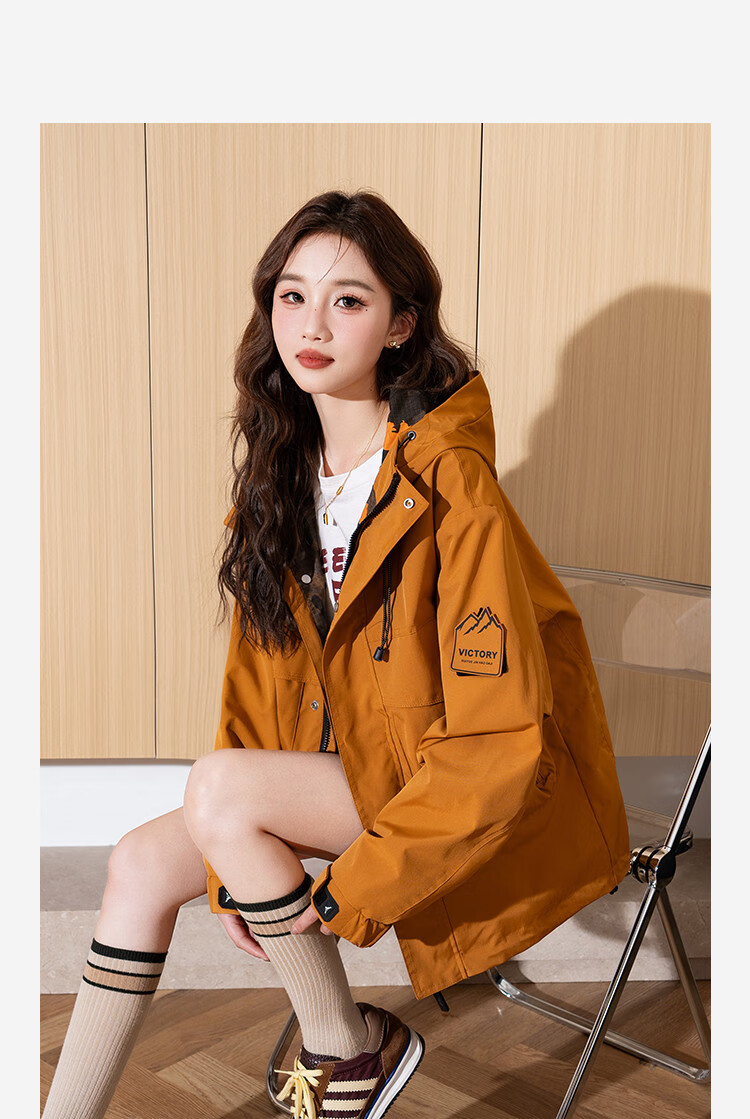TonLion 2026 Women's Hooded Loose Workwear Stylish Comfortable Casual Jacket 4