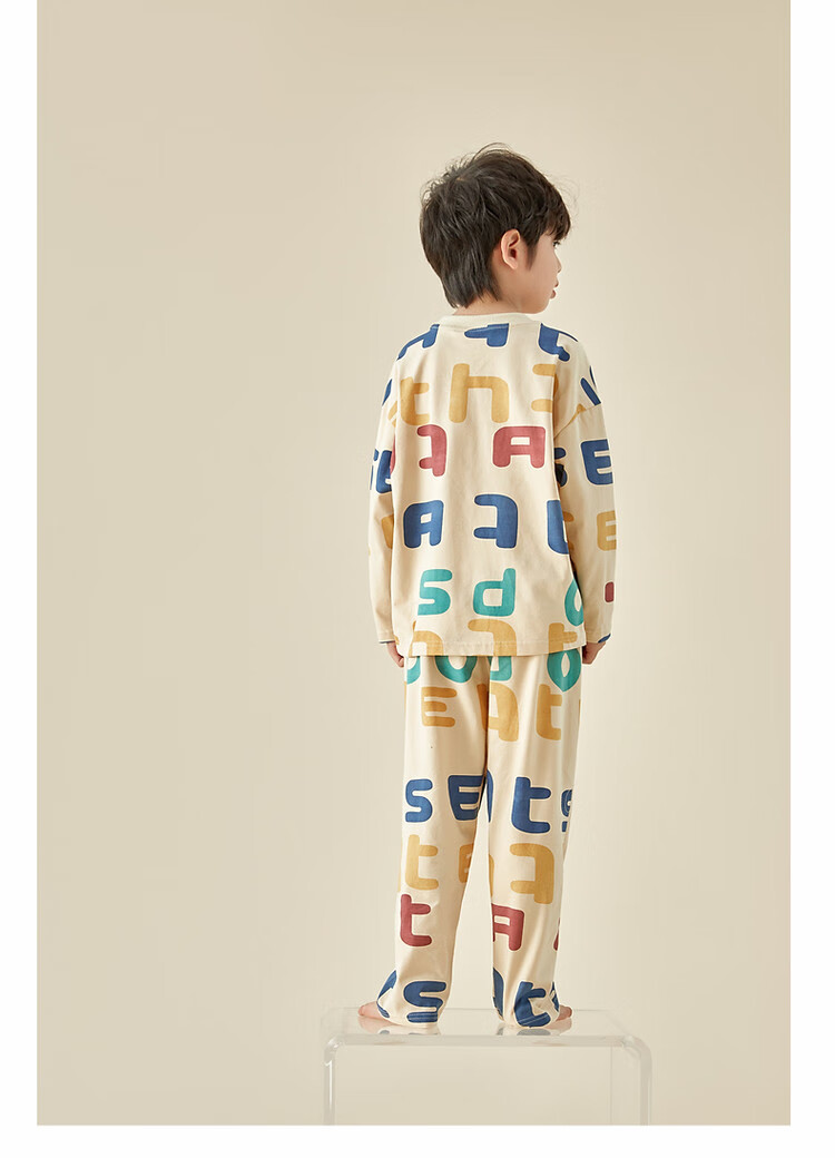 Duoduo Home [Cloud Cotton Light Elastic Soft] Boys' Printed Homewear Spring and Autumn Long Sleeve Pajama Set 14
