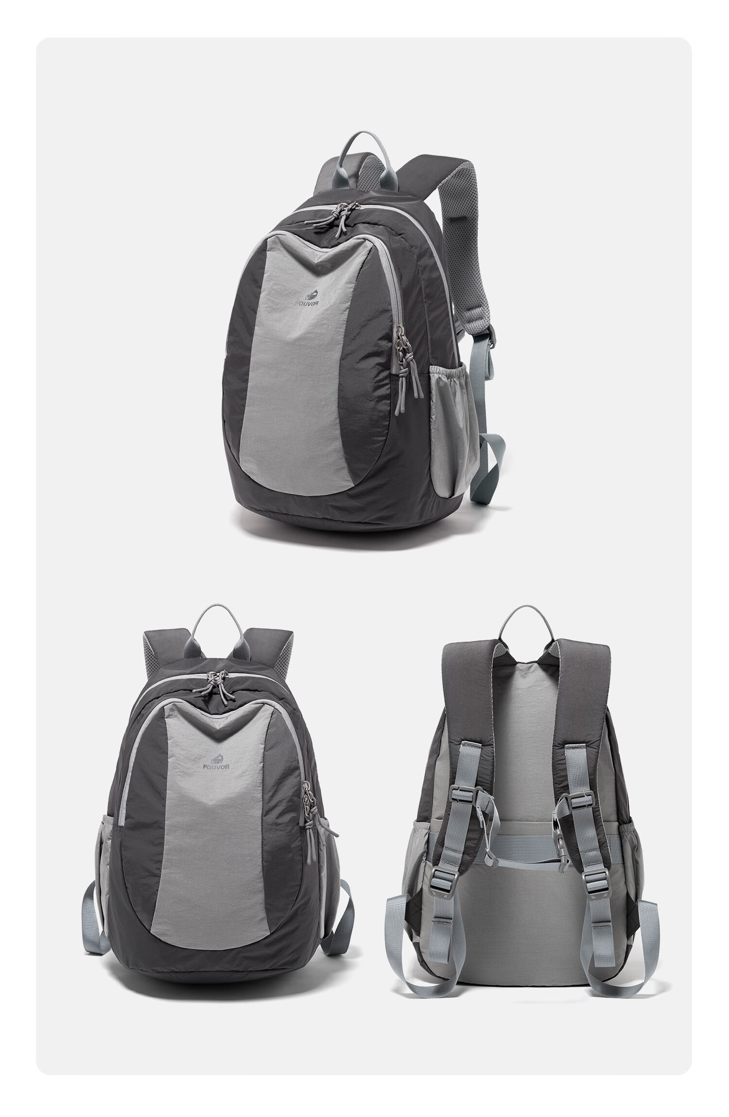 FOUVOR Outdoor Lightweight Hiking Backpack for Women Sports Travel School Bag Trekking Climbing Backpack Travel Double Shoulder Bag Mountain Rock Black 11