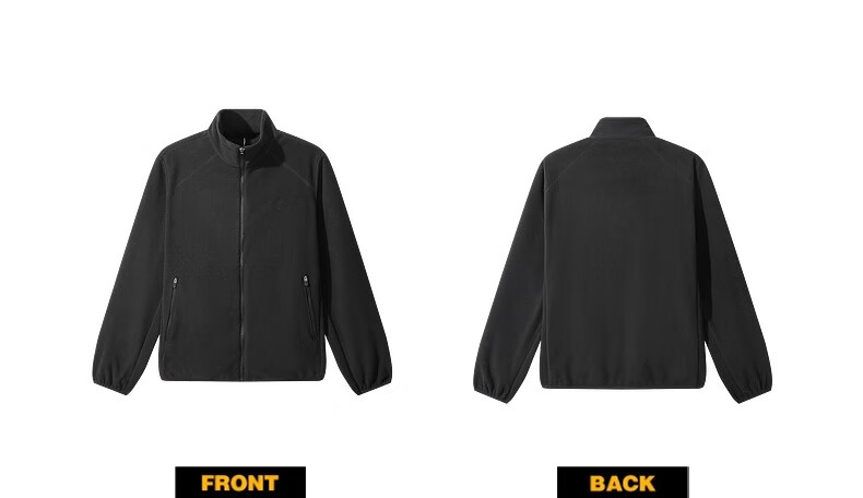 CABBEEN Sample Fleece Casual Men's Logo Tone-on-Tone Embroidery Design 2025 Winter Fleece Stand Collar Jacket 8