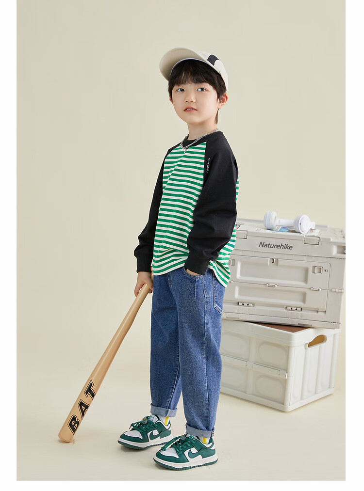 Duoduo Boys' Sweatshirt 2026 Spring Autumn Kids Waffle Stitch Raglan Sleeve Simple Versatile Top for Older Children 27
