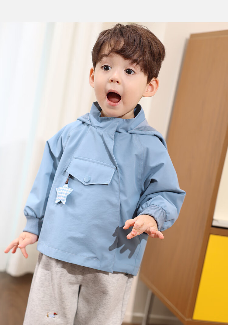 LUSON Little O Dad Boys' Autumn Hooded Star Jacket Cute Baby Boys' Fall Coat with Pointed Hood 19
