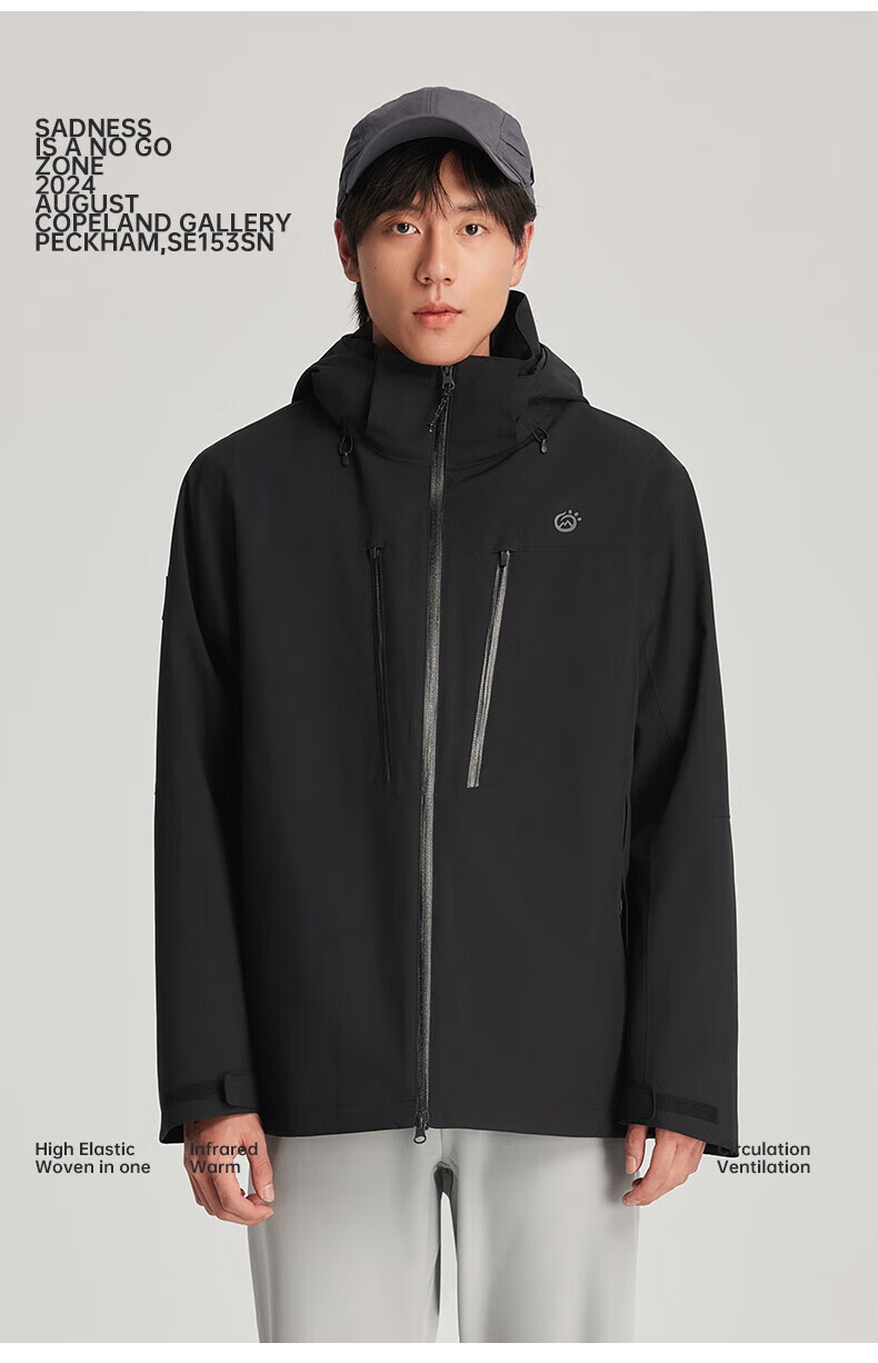 TECTOP Three-in-One Waterproof Hard Shell Jacket with Fleece Liner for Men Mountaineering 17