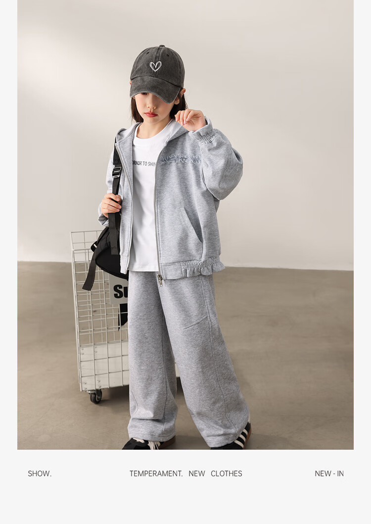 LUSON Chen Dazhu Girls Casual Set Autumn Thin Big Kids Sportswear Children's Autumn Clothes 11