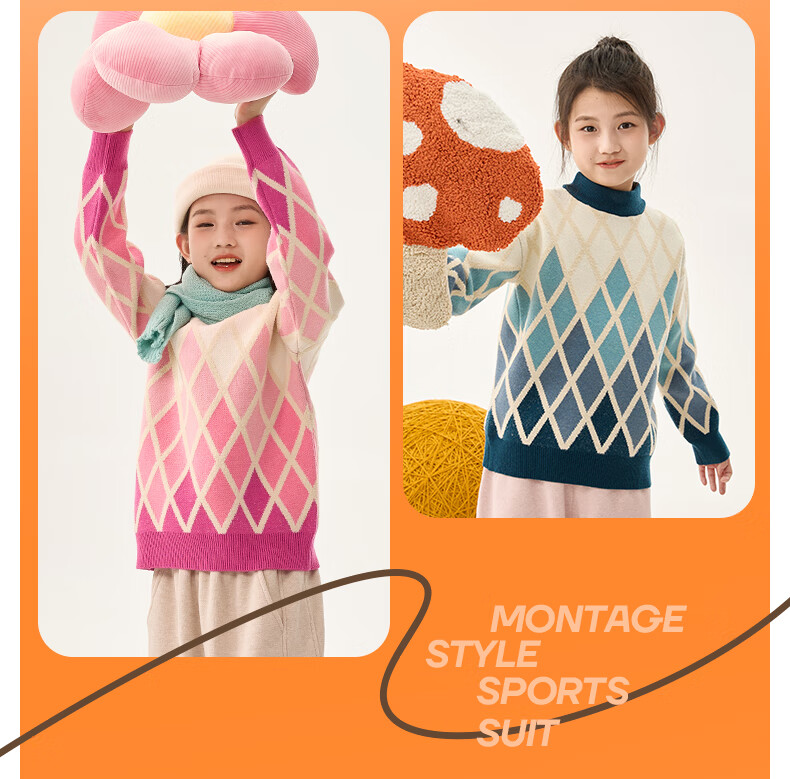 Jeanswest Kids Boys Sweater Autumn Winter 2025 New Children's Knitwear Warm Clothing Girls Half Turtleneck Base Shirt 10
