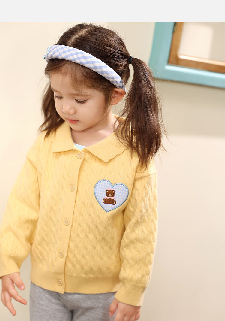 LUSON Little O Dad Baby Girls' Sweater Cardigan 2025 Autumn New Baby Knitted Warm Stylish Jacket 17