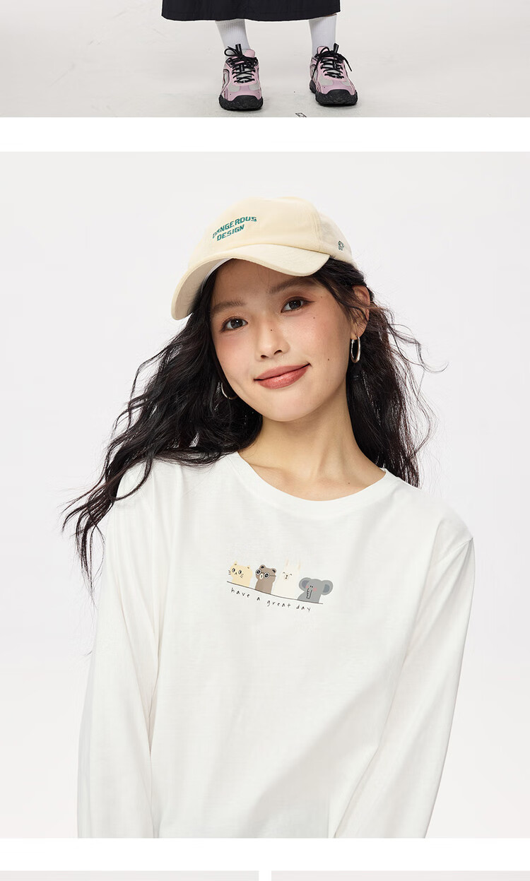 Zara Long Sleeve T-shirt Women Autumn Winter Cotton T-shirt Animal Partner Printed Round Neck Top 13395794 9