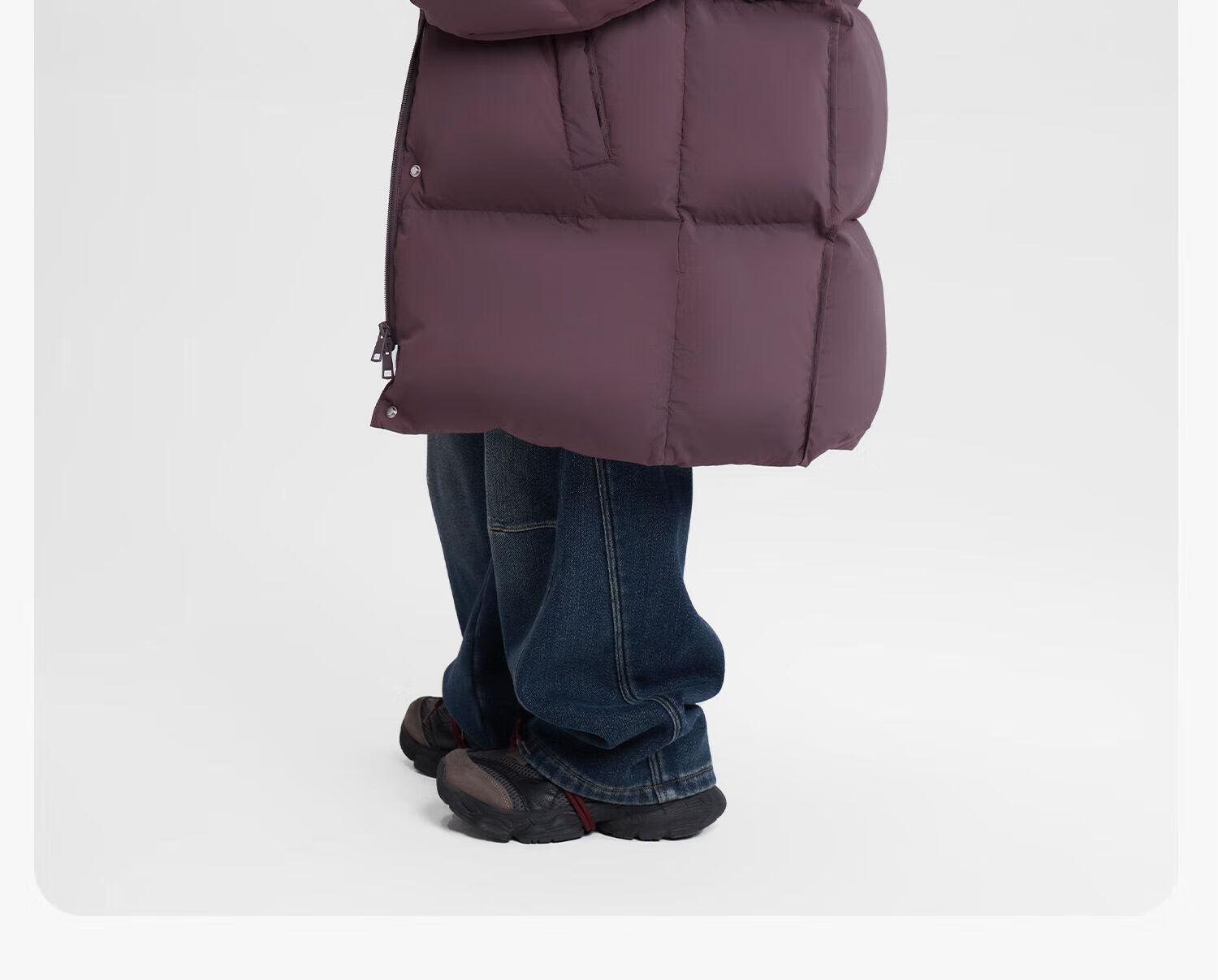 Zuo Xi Boys' Mid-Length Down Jacket Winter Warm Thickened Hooded Coat Red Size 130 New Year Outfit 59