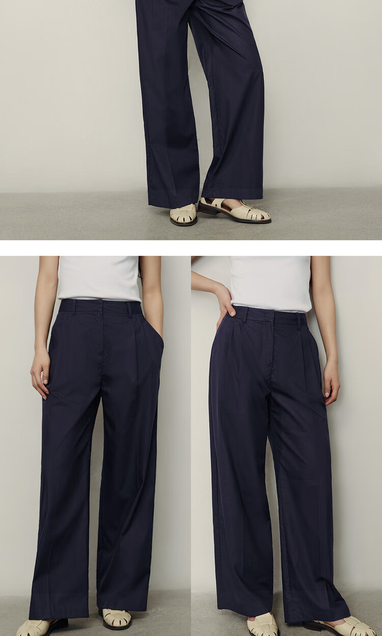 Giordano [Korean Celebrity Style] 2026 New Lyocell Cotton Pleated Wide-Leg Pants for Women 05415556 17
