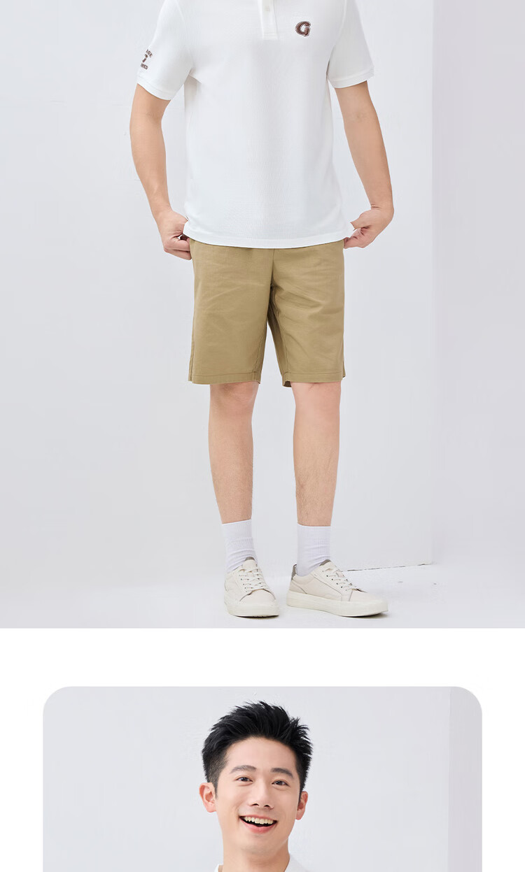 Giordano Comfortable Antibacterial Polo Shirt for Men, High-Tech Cooling Letter Embroidery Lapel Short-Sleeve Top 01015397 17