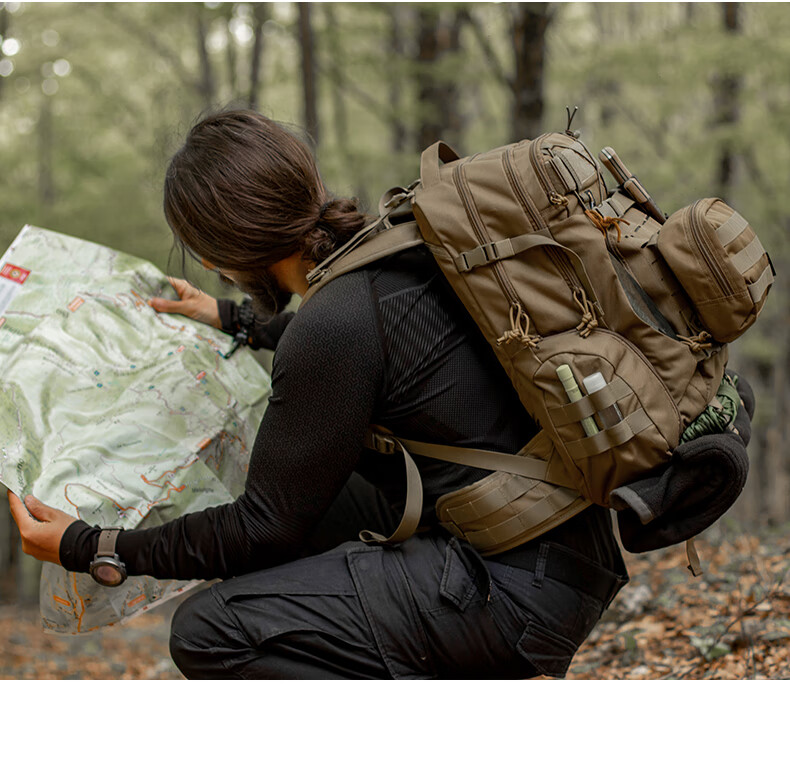 MARDINGTOP Men's Large Capacity Backpack Outdoor Tactical Travel Camping Bag [Black Cyclone] Black - 35L 26