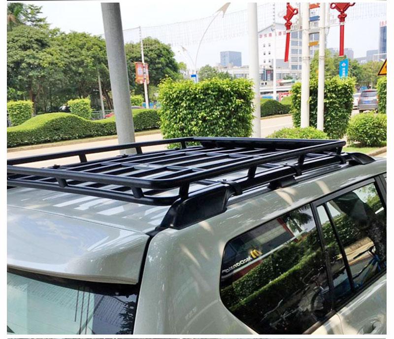 醉米适用于丰i田普拉多行李框 霸道车顶不锈钢行李架 霸道不锈钢行李