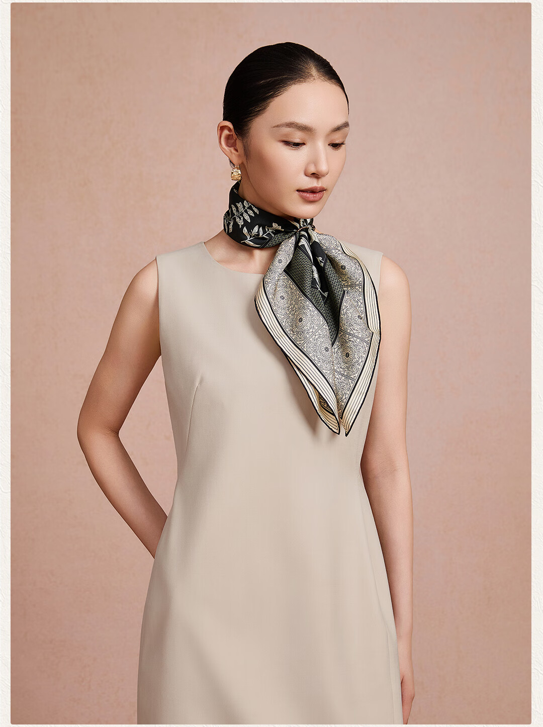 Shanghai Story [Counter Same Style] 100% Mulberry Silk Twill Scarf Silk Shawl Gift for Mom Women's Day Birthday 5