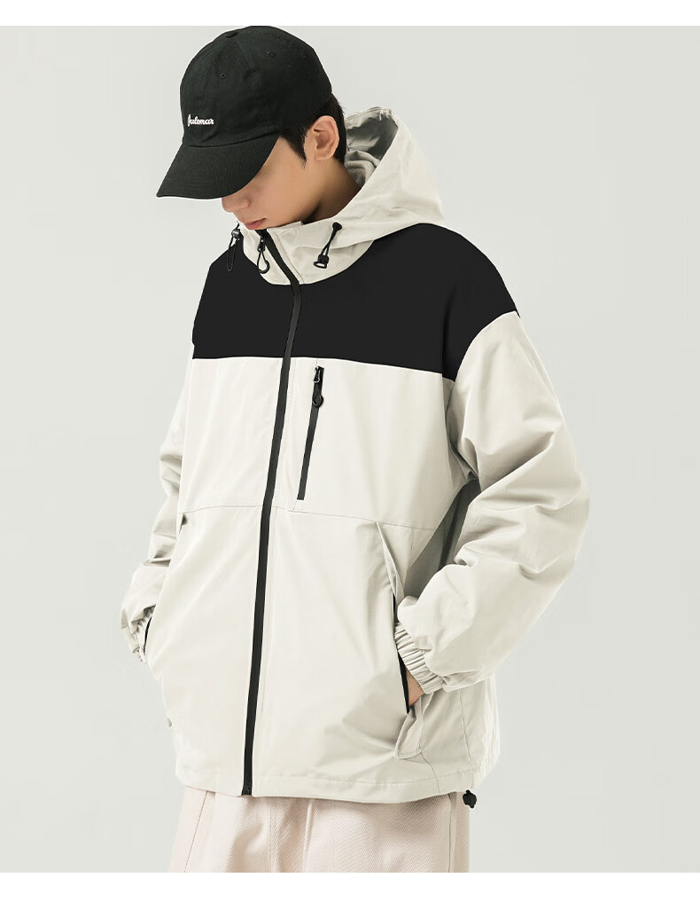 WOOD SOON 3-in-1 Cotton Padded Jacket Unisex Autumn Winter Thickened Fleece Windproof Warm Stand Collar Coat 22