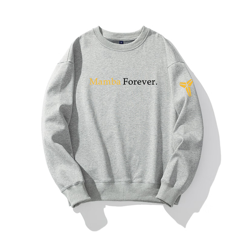 创贞 腾讯体育nba官方旗舰美娜同款mamba forever卫衣男圆领纪念黑