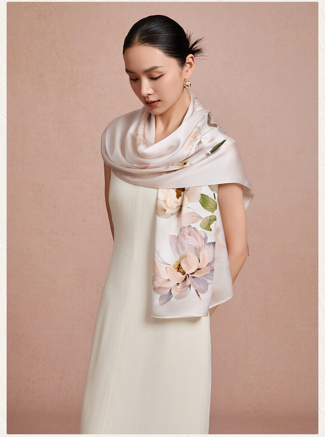 Shanghai Story [Upgraded 30% Encryption] Pure Silk Scarf Gift Box Mulberry Silk Shawl Birthday Gift for Mom Women 15