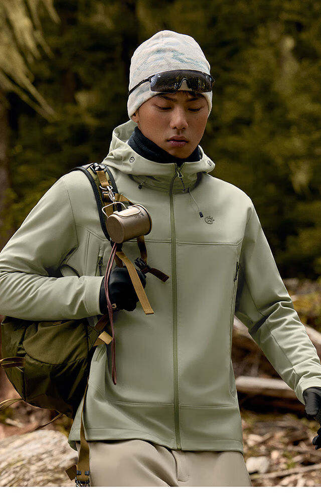 TECTOP Fleece-Lined Softshell Jacket Couples Outdoor Hiking Mountaineering Hooded Coat 22