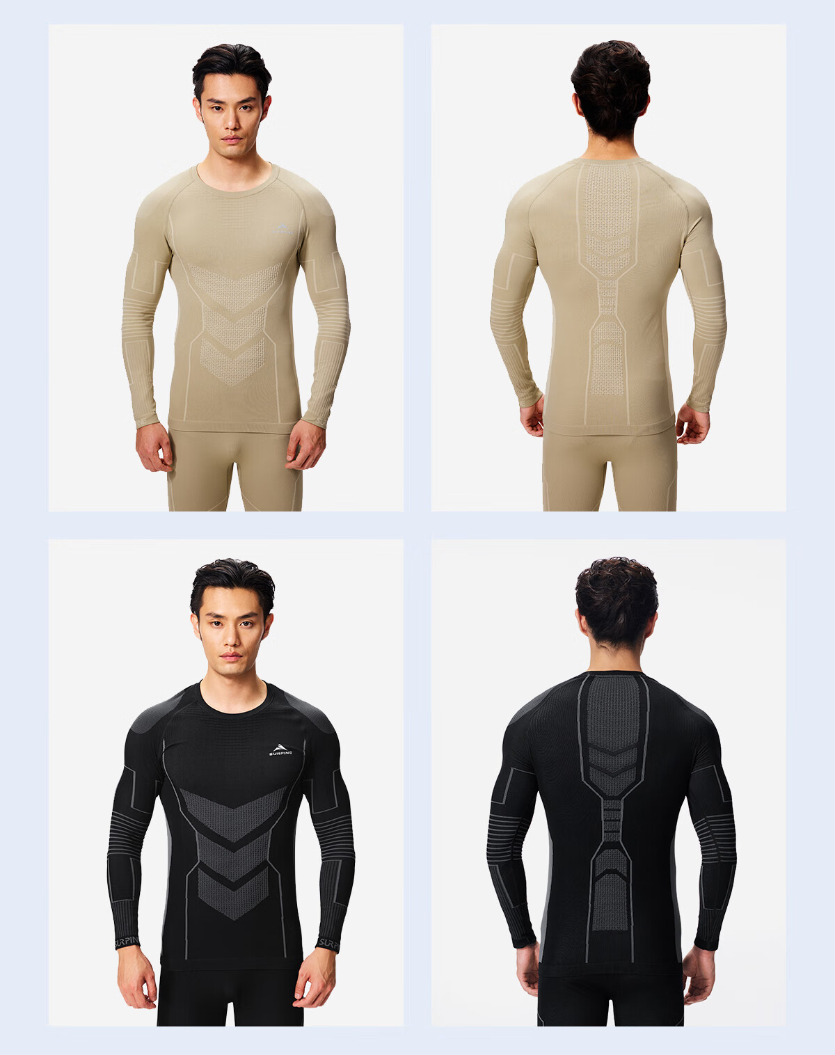 SURPINE Reverse Cold Series Ski Thermal Quick-Dry Shirt for Men And Women, Moisture-Wicking Breathable Running Functional Underwear 12