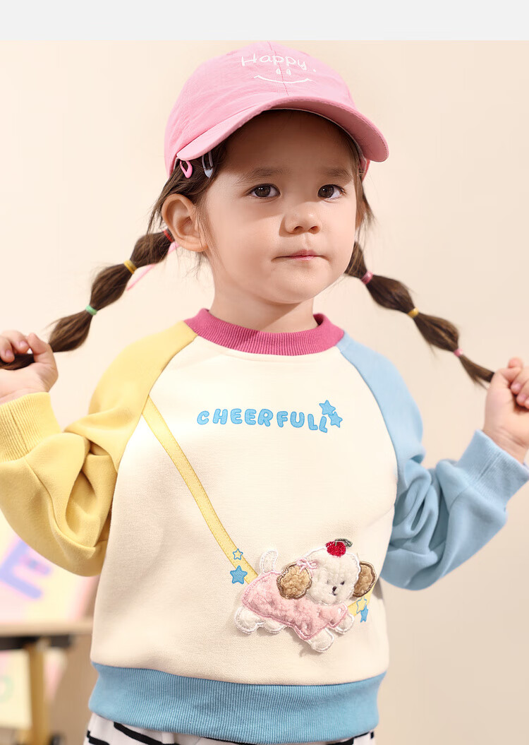 LUSON Little O Dad Baby Girl Toddler Raglan Sleeve Autumn Cartoon Cute Casual Sweatshirt New Year Outfit 19