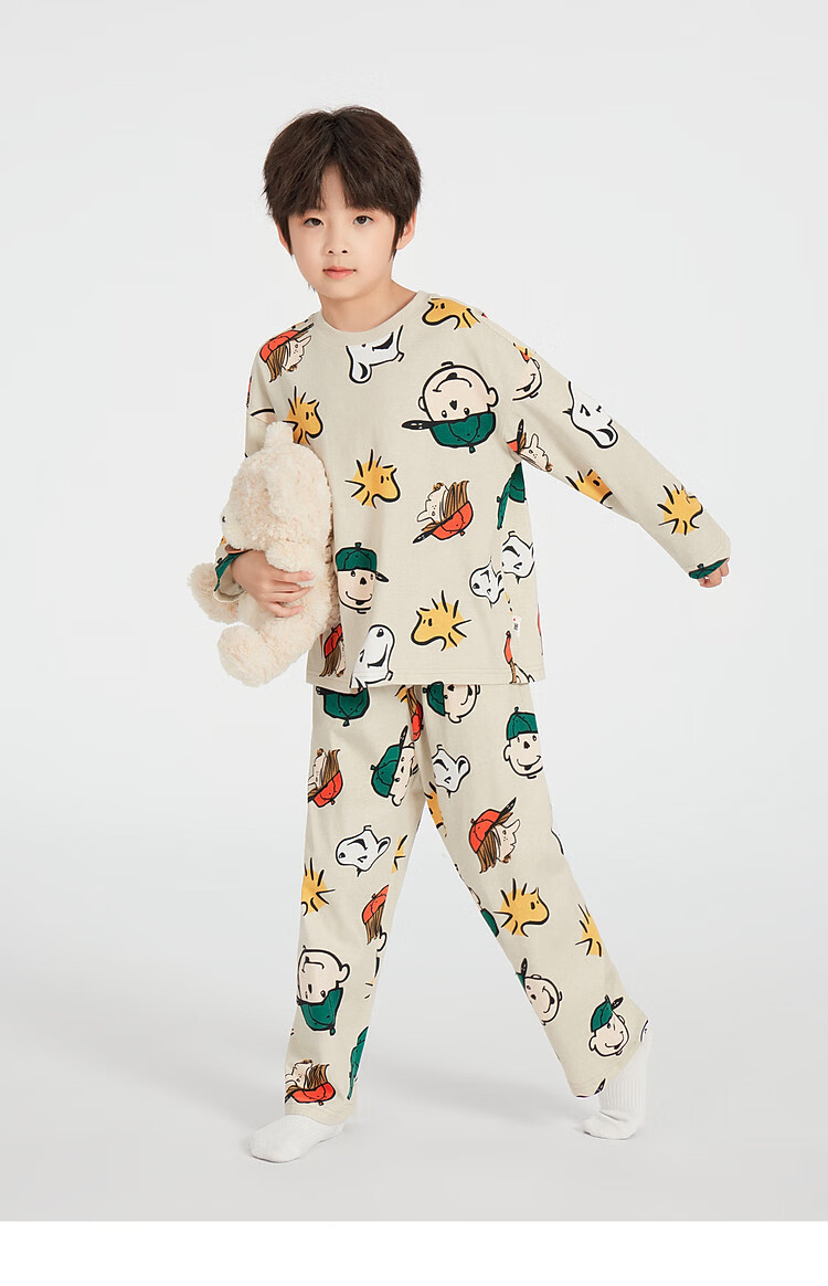 Duoduo Boys' Homewear Spring and Autumn Pure Cotton Skin-friendly Pajama Set 2026 New Children's Cartoon Printed Two-piece Set 8