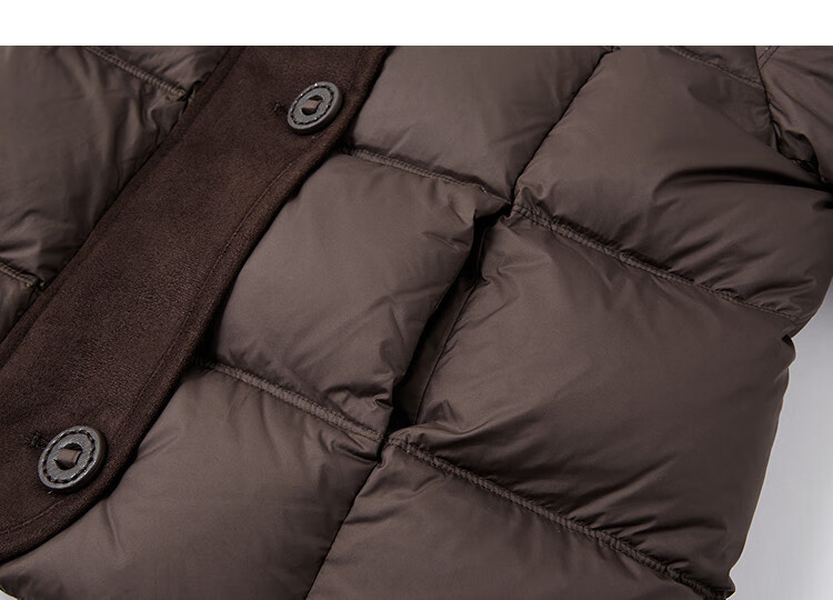 Demana [Twilight Mirror] Winter Mini Heater 90% Duck Down Stand Collar Hooded Three-Layer Craft Decorative Piping Down Jacket 5