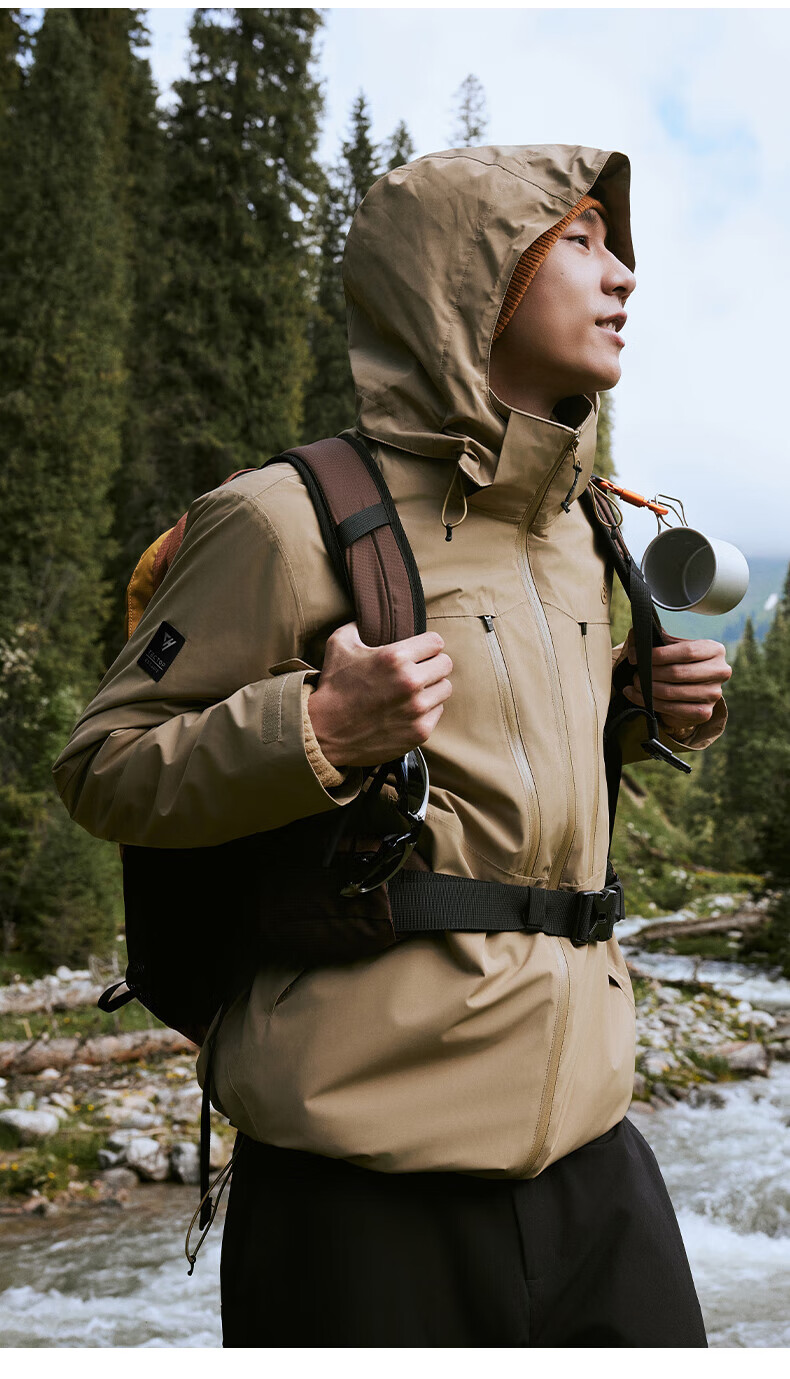 TECTOP Three-in-One Waterproof Hard Shell Jacket with Fleece Liner for Men Mountaineering 5
