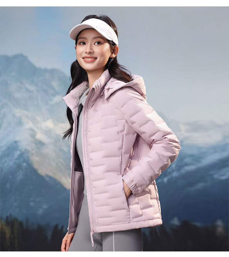 YAYA Lightweight Down Jacket Women 2025 Autumn Winter New Casual Versatile Short Hooded Comfortable Warm Duck Down Coat 13
