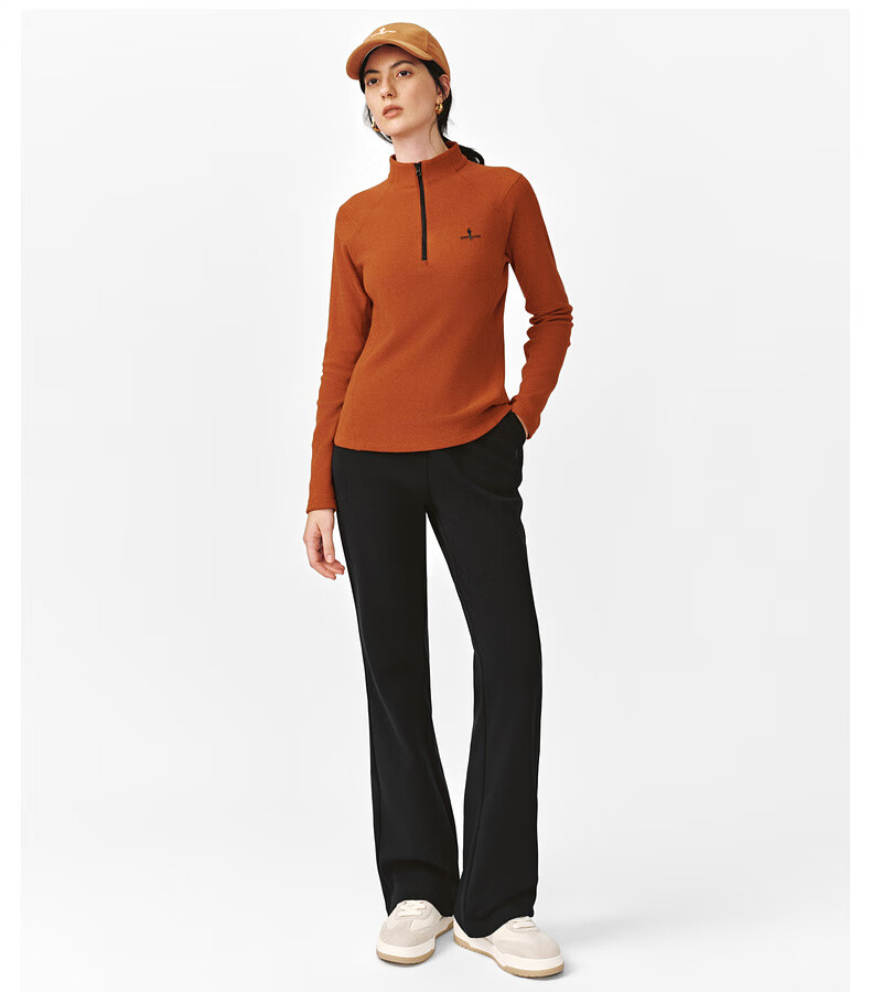 Biyinlefen POLARTEC Fleece Technology 2025 Autumn New Casual Lightweight Warm Stand Collar Long Sleeve T-Shirt for Women 10