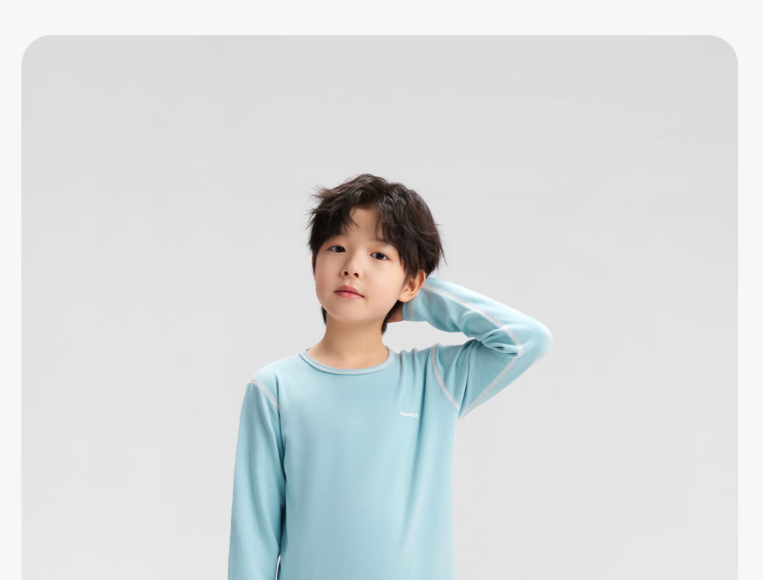 Zuo Xi Children's Thermal Underwear Set Boys and Girls Autumn Clothes 2025 New Homewear Base Layer Navy Blue 160 37
