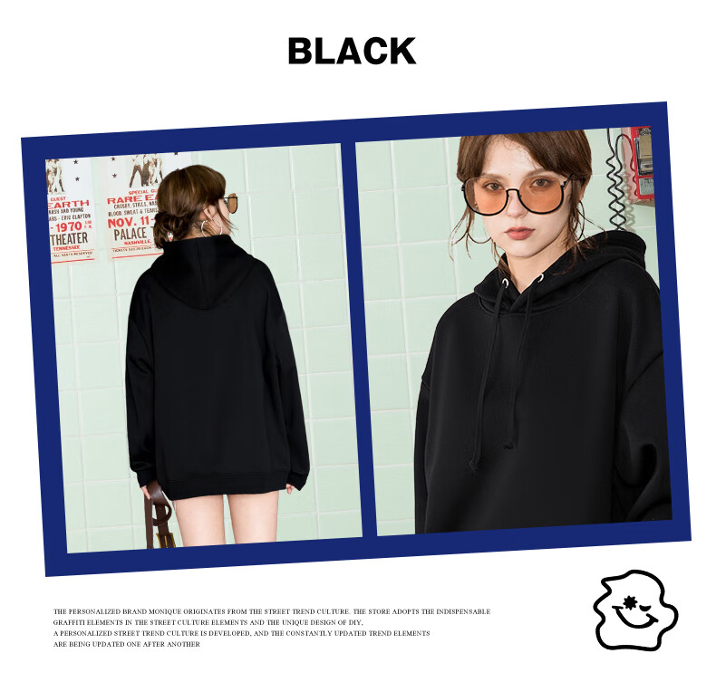 Jeanswest Women's Hoodie Autumn 2025 New Sweet Style Plus Size Slimming Loose Lazy Casual Top 3