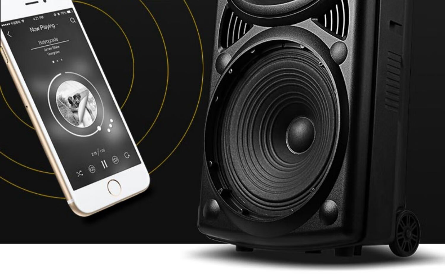 金正(nintaus) 金正(nintaus)n66a大功率广场舞音响户外k歌重低音炮