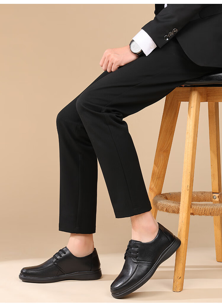 Hengyuanxiang Men's Business Casual Lace-up Derby Dress Work Commuter Shoes XB830320 Black Size 40 12