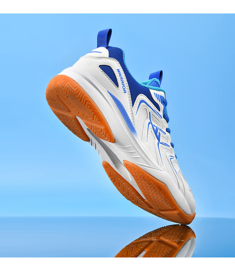 Warrior Badminton Shoes Table Tennis Shoes Tennis Shoes Training Shoes Unisex Parent-Child Model 1033 Size 40 White Pink 33